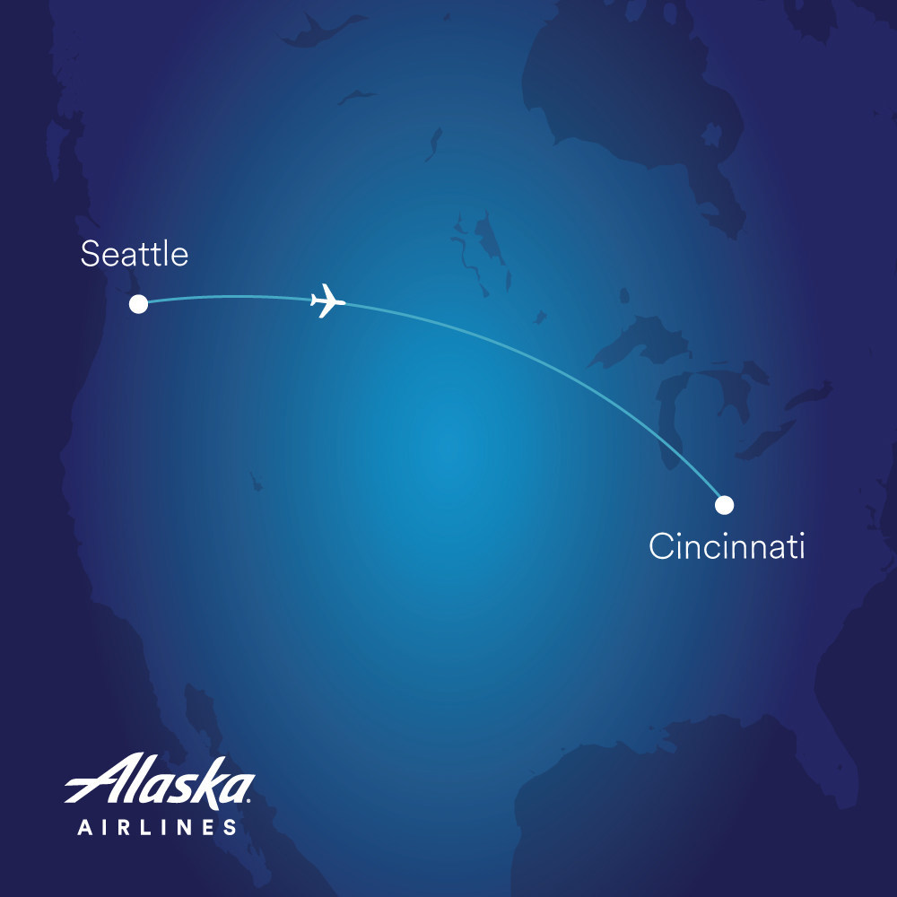 Alaska Airlines Seattle to Cincinnati