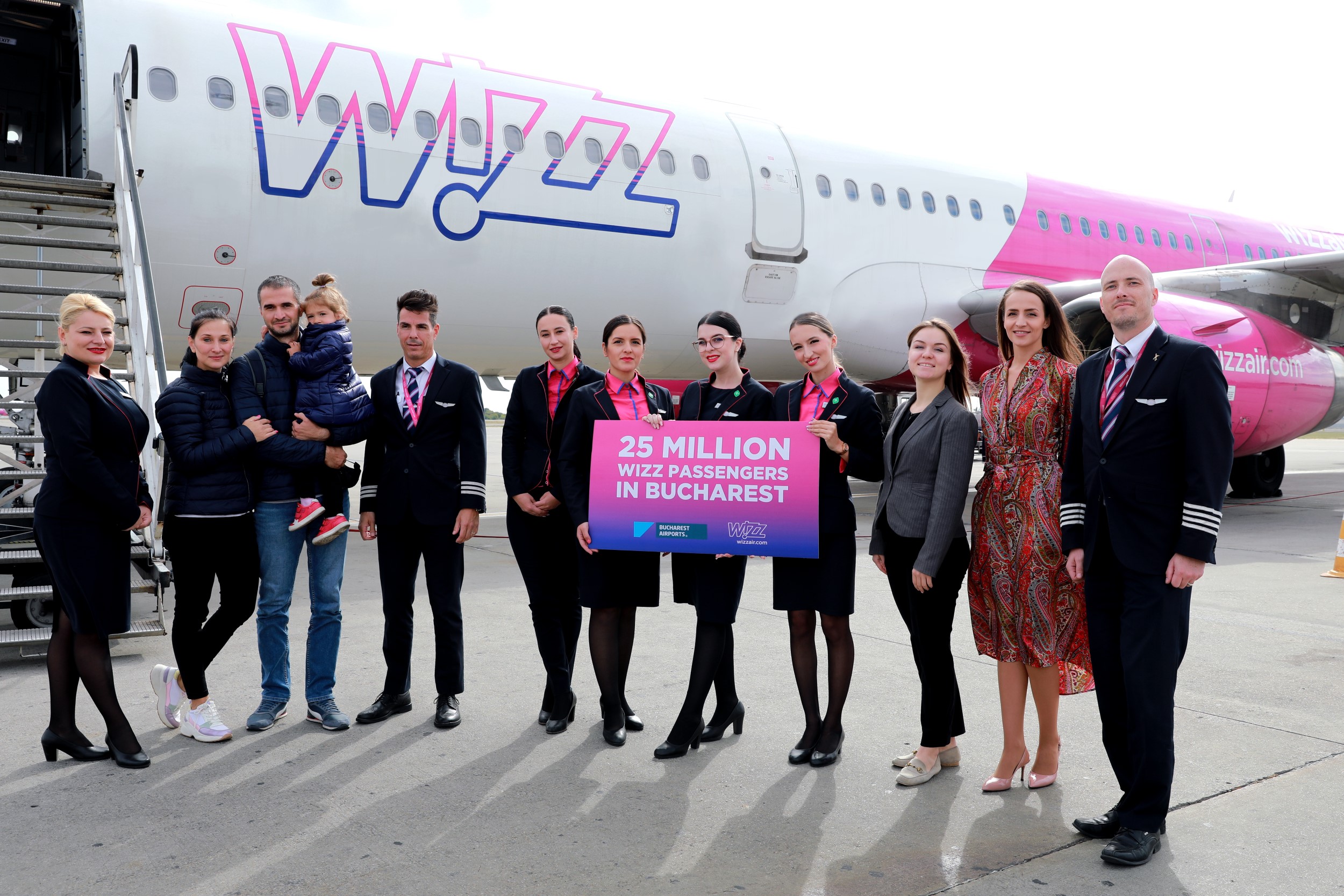 Wizz Air a aniversat pasagerul 25 de milioane pe Aeroportul Internațional Otopeni