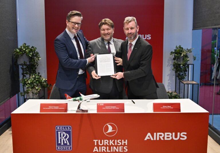 Reprezentanții Turkish Airlines semnează declarația internațională SAF