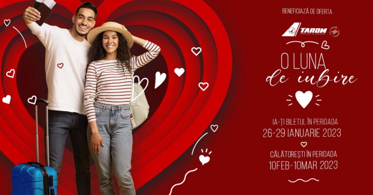 Vrei să îți impresionezi partenera în luna iubirii?? Tarom îți vine în ajutor