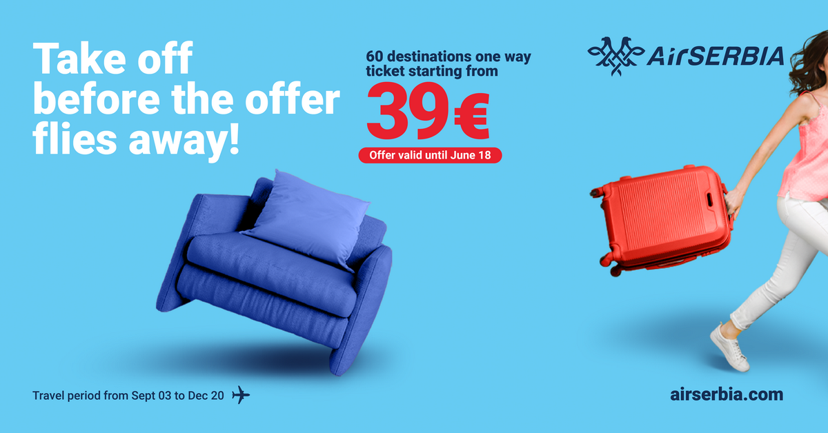Air Serbia: Ofertă la început de sezon estival 2023