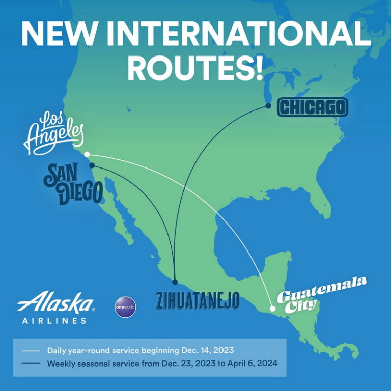 Alaska Airlines anunță lansarea a noi destinații