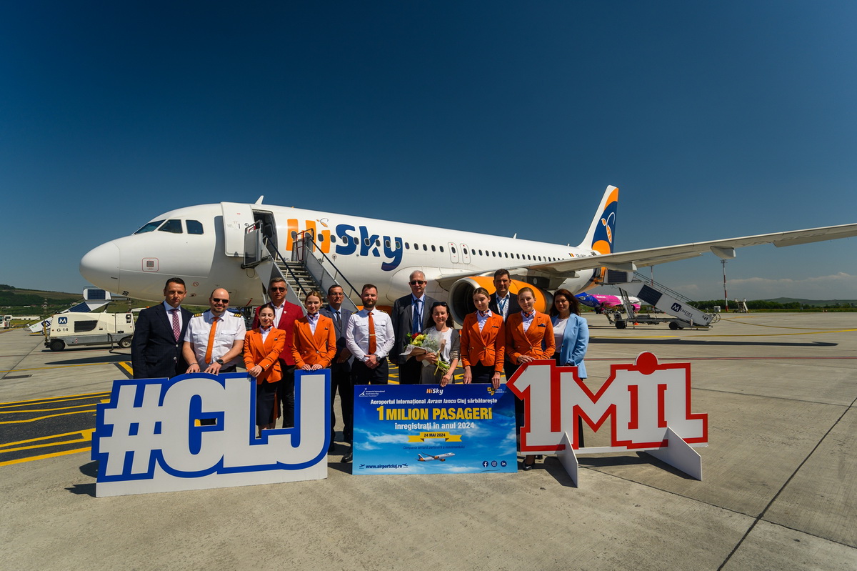 Aeroportul Internațional Cluj: A fost depășit primul milion de pasageri înregistrați în 2024