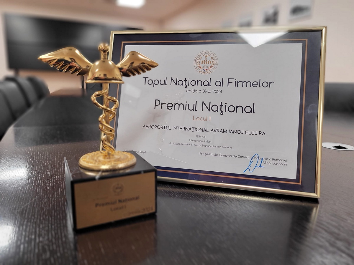 Aeroportul Internațional ,,Avram Iancu” Cluj căștigă locul I