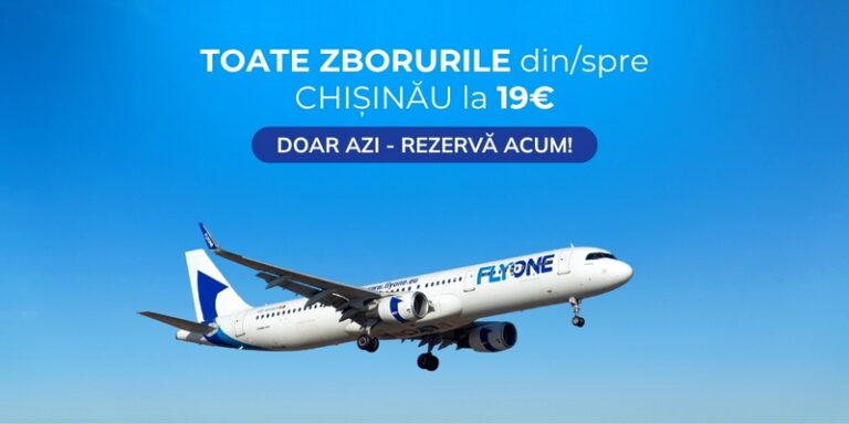 FLYONE ,,Ziua norocoasă” pentru pasagerii din Republica Moldova