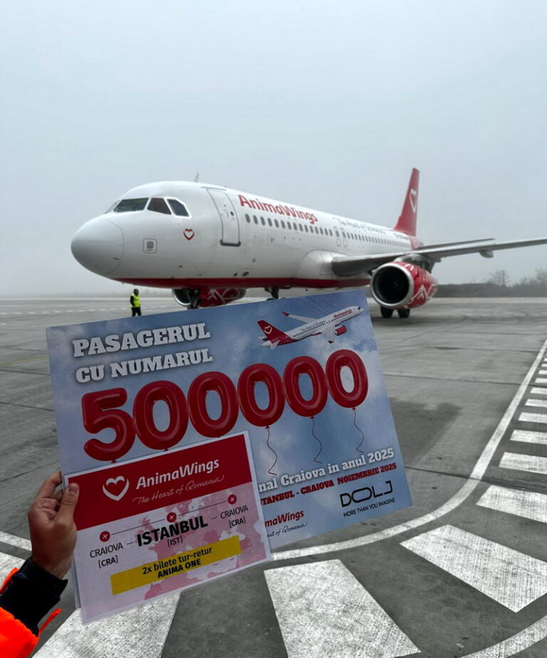 Aeroportul Internațional Craiova depășește un nou prag important