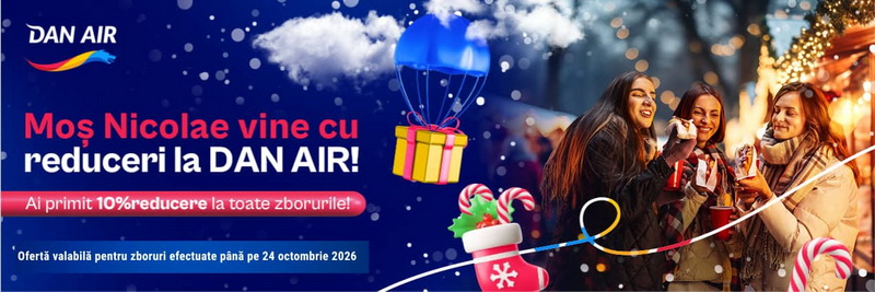 DAN Air vă aduce un mic cadou din partea moșului