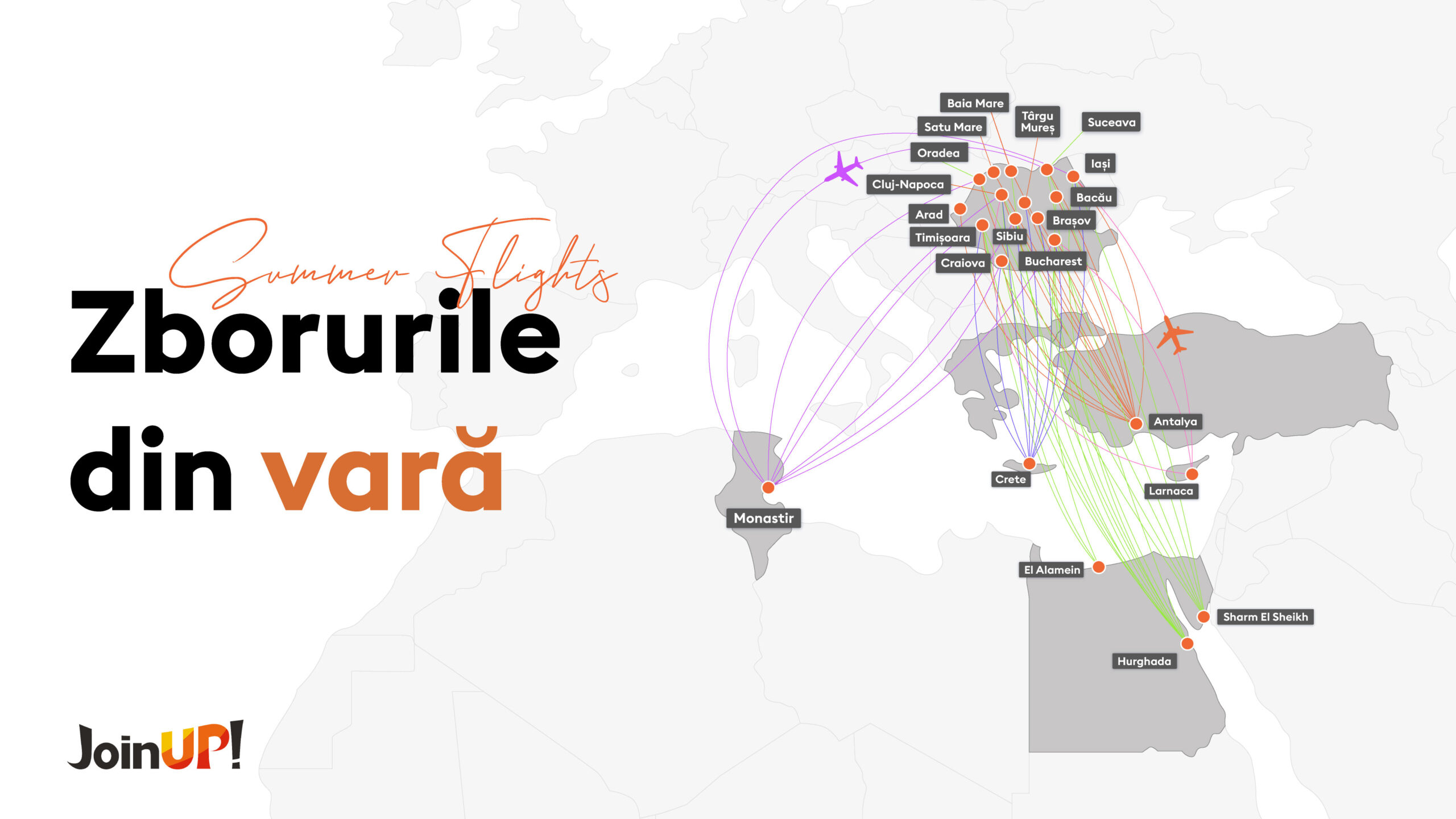Harta zborurilor din vara_Join UP_RO_2026