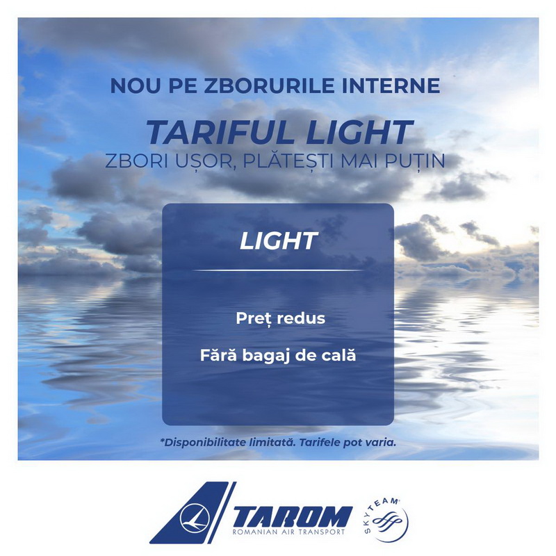 Tarife mai flexibile pentru zborurile interne de la TAROM