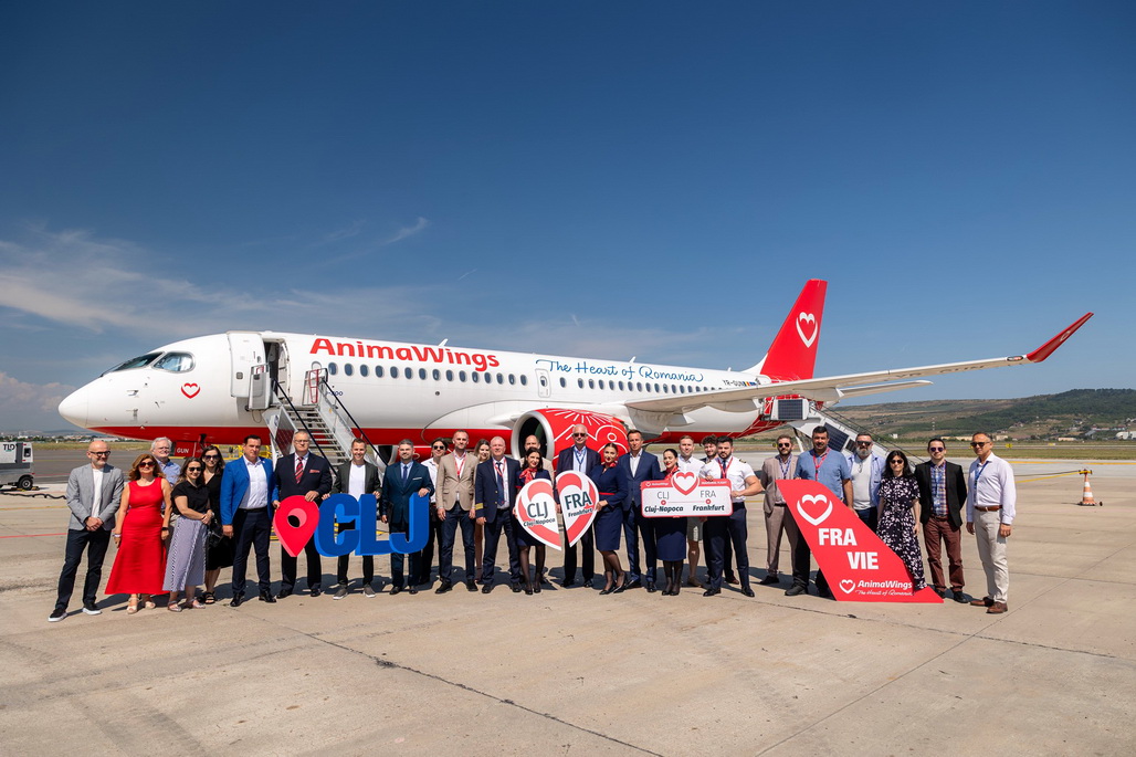 Aeroportul Internațional Cluj: AnimaWings conectează Transilvania cu Viena și Frankfurt